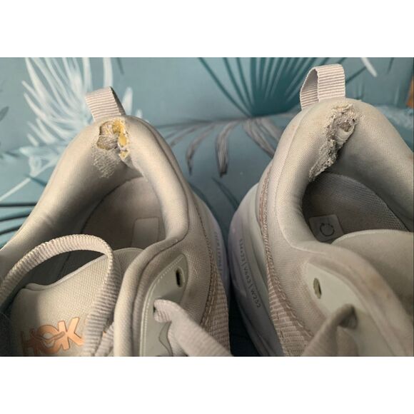 HOKA ONE ONE Bondi 8 gray Sneakers Gym SHOES women’s 8.5 - Picture 5 of 10